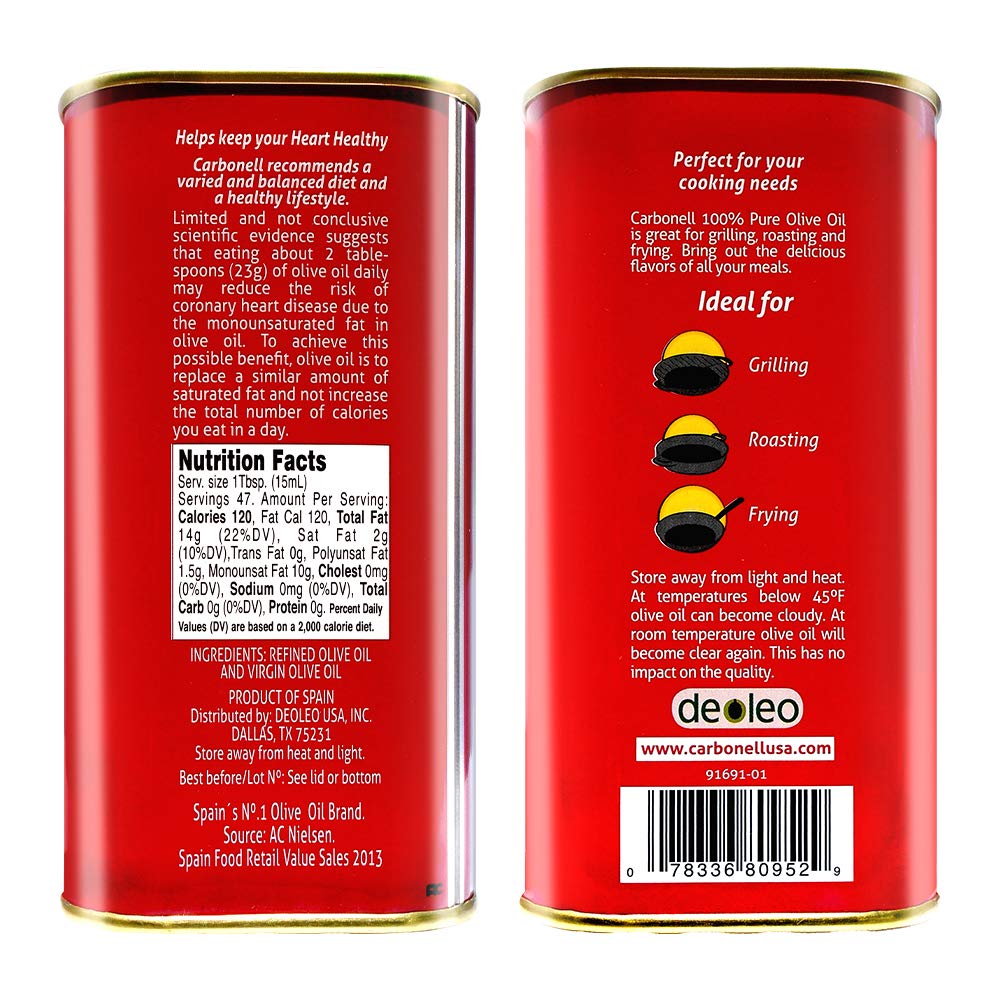 Carbonell Pure Olive Oil Tin
