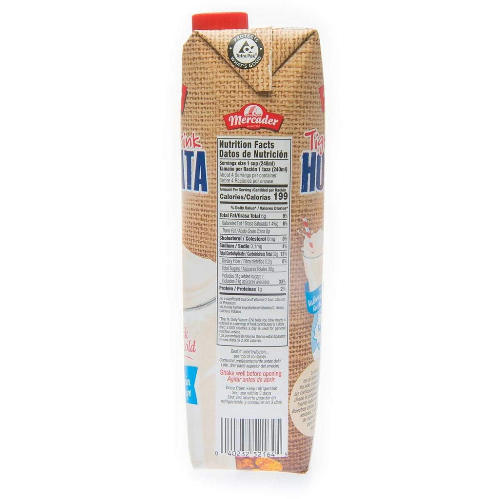 Mercader Whole Tigernut Drink Horchata – 33.8 oz