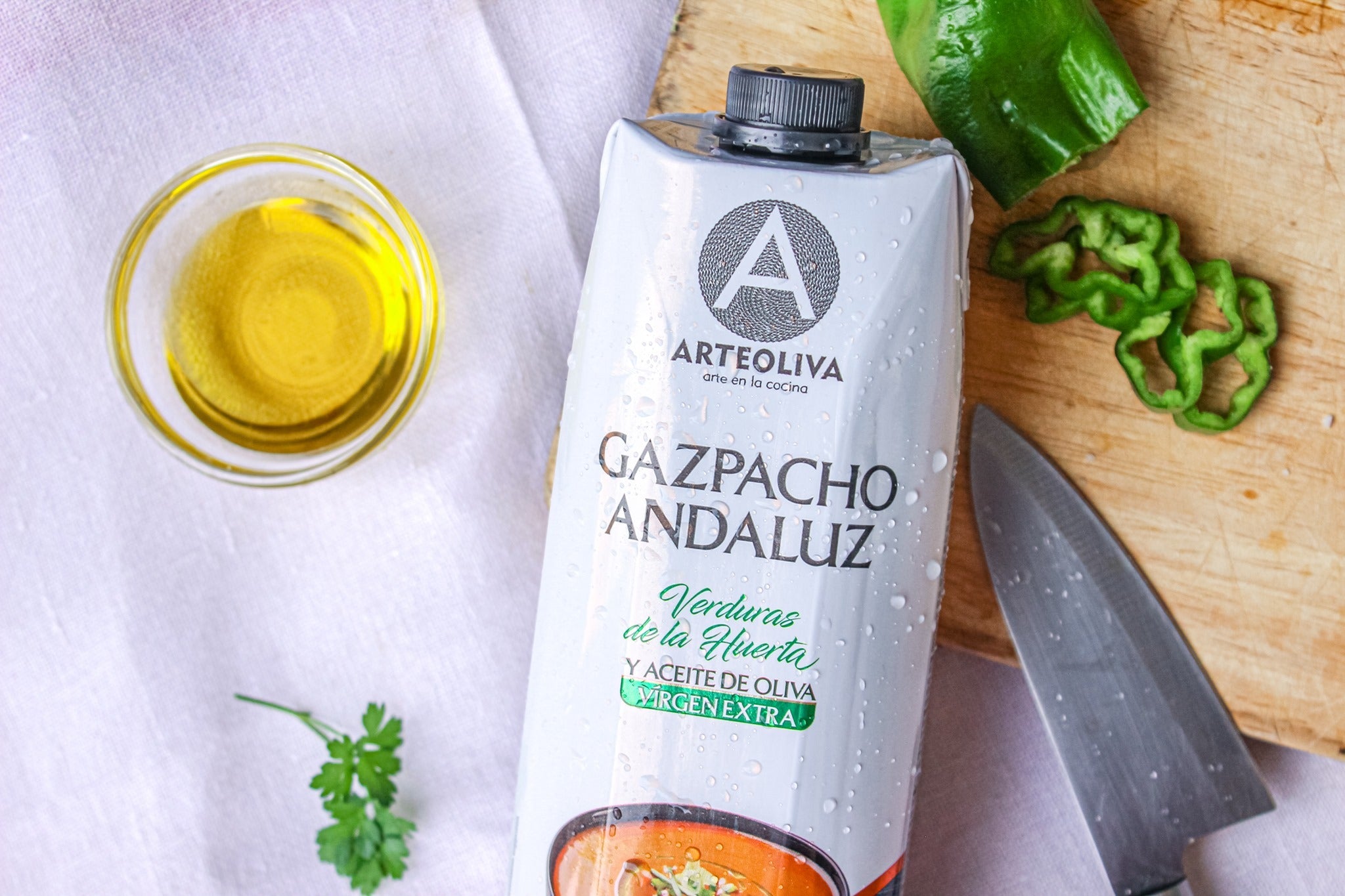 Arteoliva Gazpacho Andaluz with Extra Virgin Olive Oil