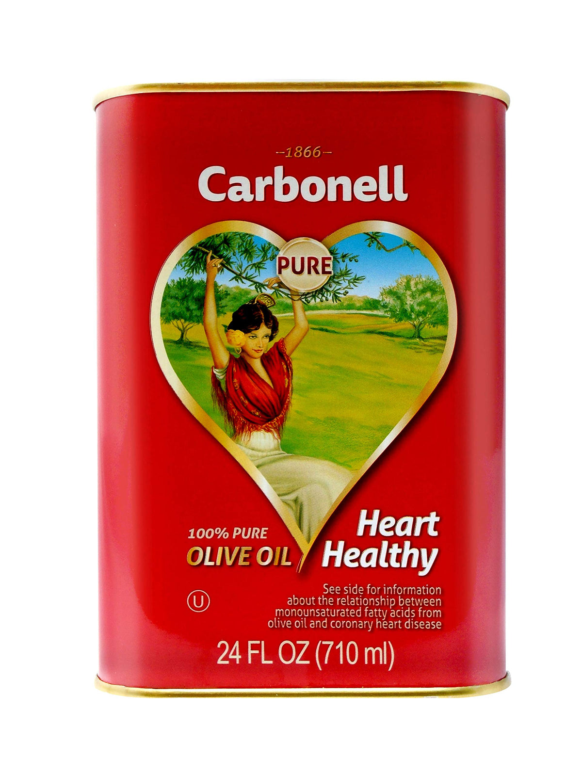 Carbonell - Pure Olive Oil - 24 Fluid Ounces Oz Tin